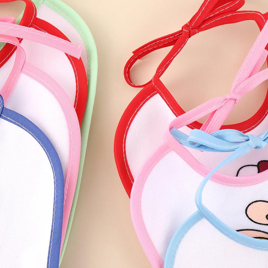 7pcs Mix Weekly Baby Bibs Cartoon U Shaped Infant Waterproof Burp Cloth Toddler Saliva Towels Bib for Boys Girls