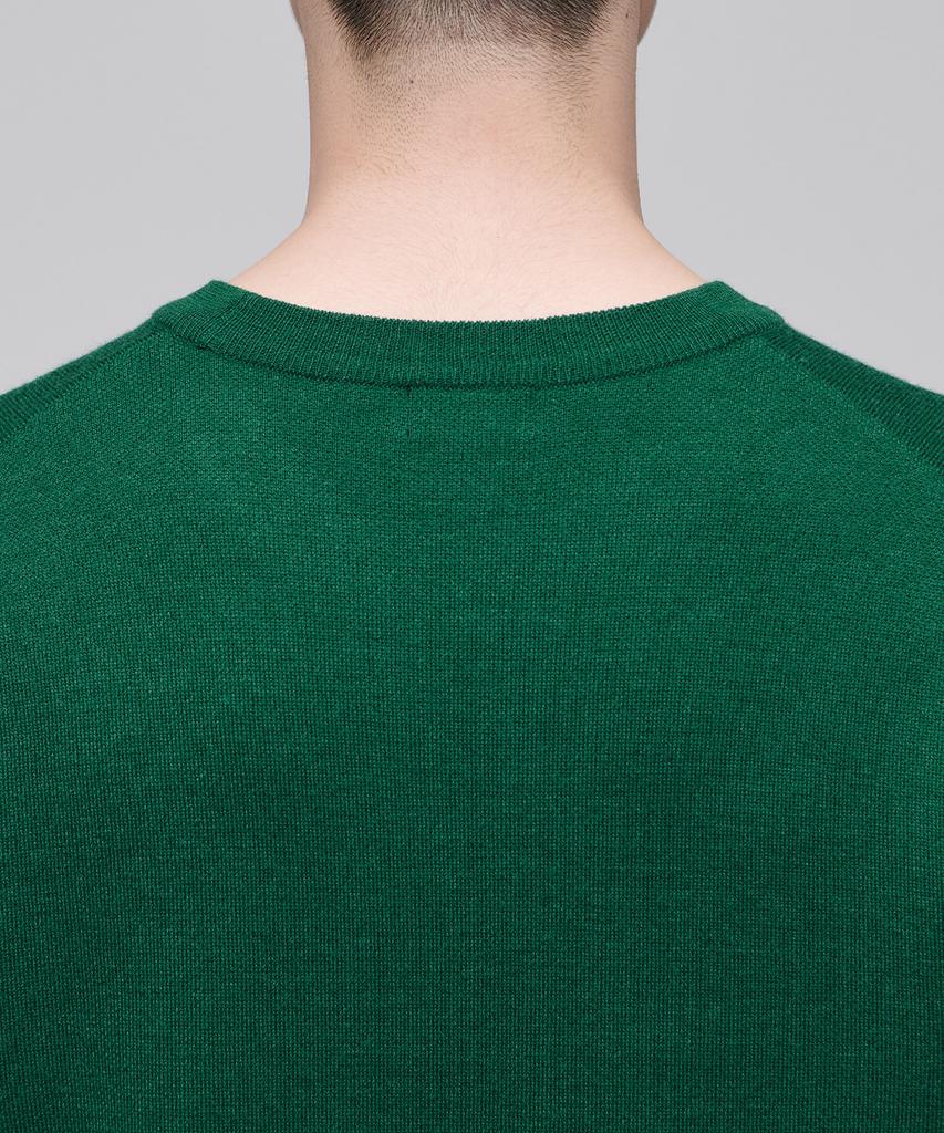 MUSINSA STANDARD Minimal Crew Neck Knit [Jolly Green]