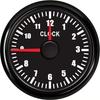 52mm Black Clock Gauges 12 Hours Meter Red Backlight Instrument For Car SUV Boat