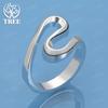 Simple Versatile Everyday 925 Sterling Silver Irregular Ring For Women Engagement Wedding Birthday Party Jewelry Accessories