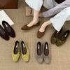 Korean Version of Small Single Shoes Flat-soled Soft-soled Retro Grandma Shoes 2025 New Bow-tie Shallow Mouth French Ladyshoes