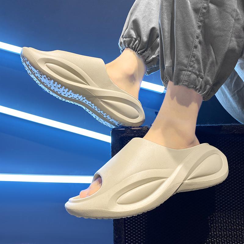 Мужские и женские тапочки Летние пляжные повседневные удобные сандалии с мягкой подошвой для использования в помещении и на улице Нескользящие шлепанцы для ванной