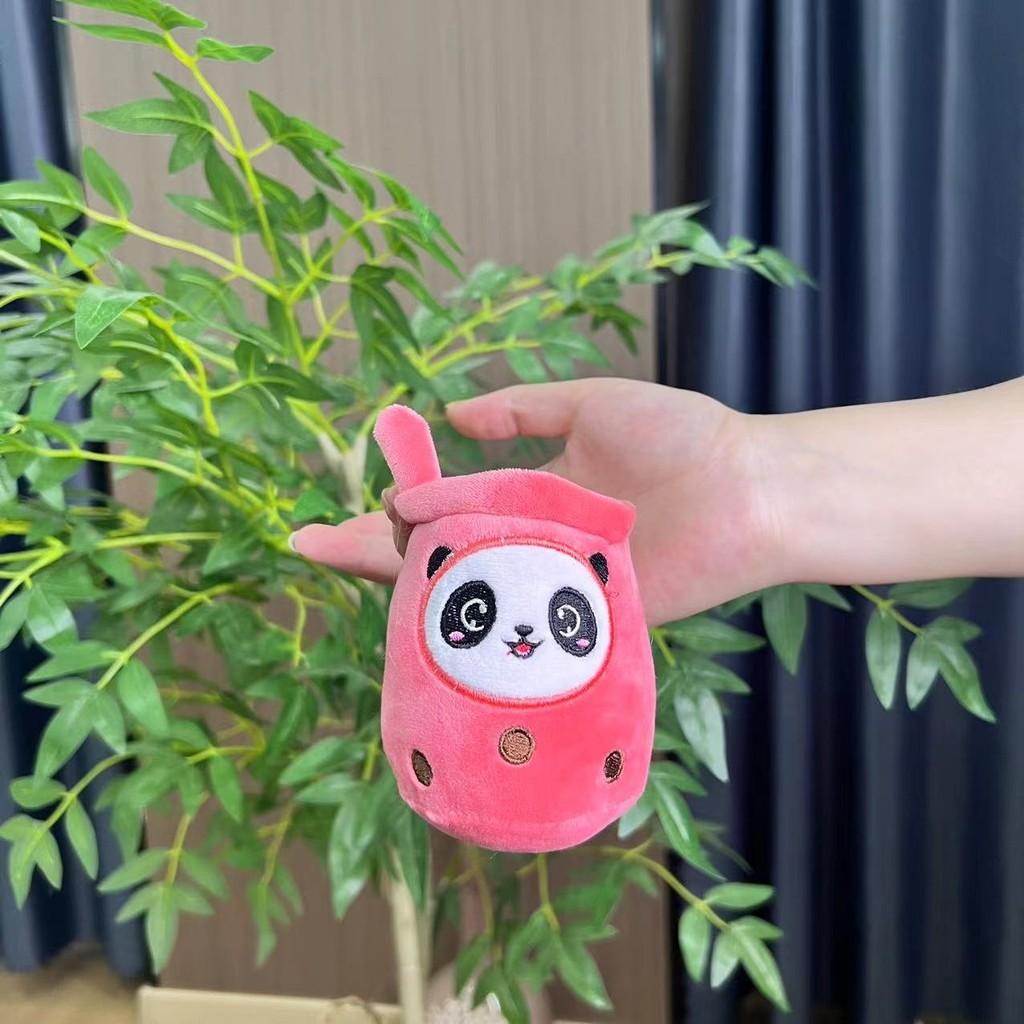 Panda Plush Adorable Cup Keychain Doll Soft Toy For Girls Birthday Gift Accessory Cute