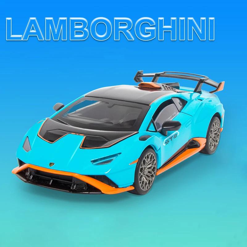 1/32 Lambos Huracan STO литая модель игрушечного автомобиля литые металлические литые игрушки для детей автомобиль со звуком и светом