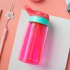 Water bottle, little pretty boy, children's straw cup, anti-drop water cup, outdoor cartoon plastic cup, personalized cup can be