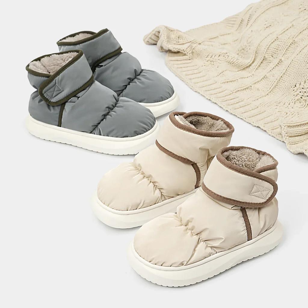 Зимние теплые утолщенные плюшевые водонепроницаемые зимние ботинки женские нескользящие толстые ботинки с хлопковой подкладкой ботильоны женская обувь для активного отдыха 2025
