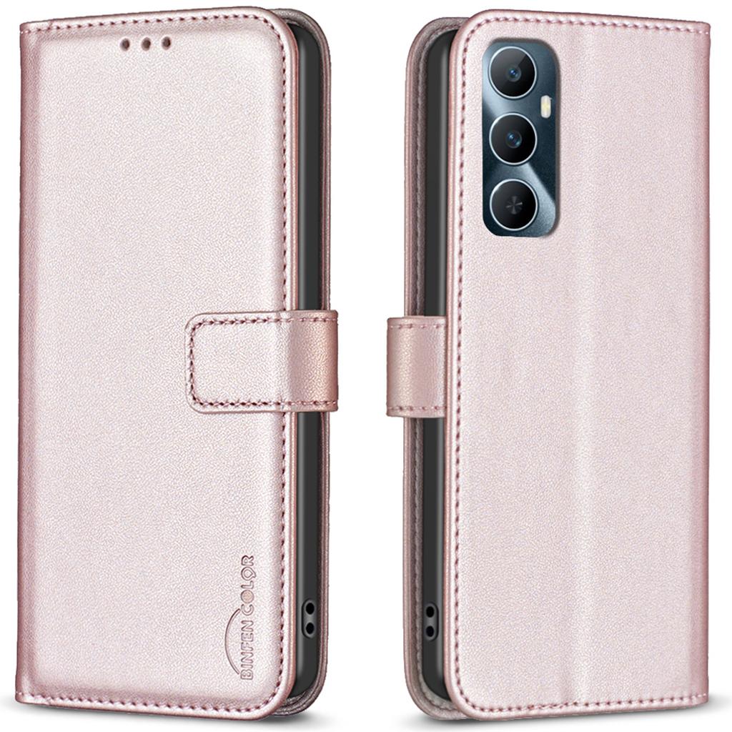 BINFEN COLOR BF17 Для Realme C65 4G Чехол-кошелек Фолио Флип Кожаный чехол для телефона