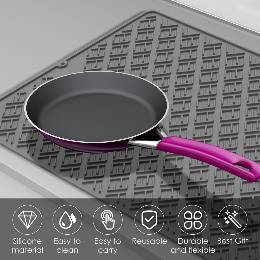 Stove Top Covers Large Size 19.7x27.6in Silicone Stovetop Covers Heat Resistant Electric Stove Cover Mat Dishwasher Safe