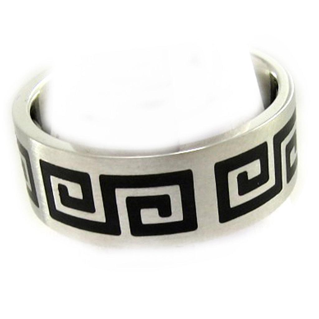 Стальное кольцо 'Зевс' Черное серебро