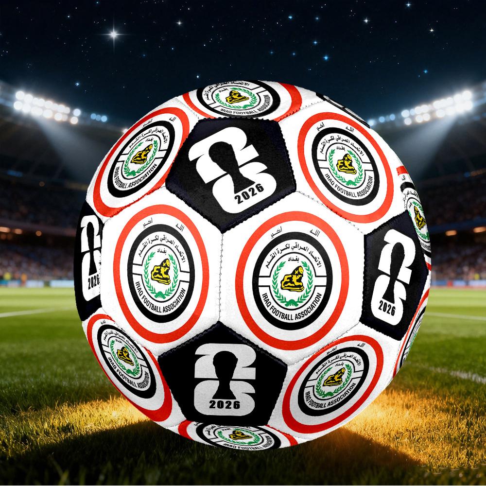 1pc Iraq Football Emblem Size 5 Soccer Ball Professional Match Training Football Indoor &Outdoor Sports Ball Club Training Ball Lightweight Durable y3