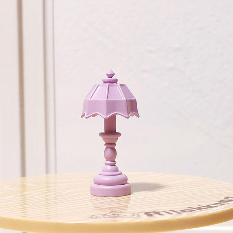 1 шт., имитация освещения конфетного цвета, мини-настольная лампа, украшение для кукольного домика, лампы для декора, аксессуары, миниатюрная модель игрушки для кукольного домика