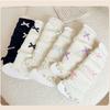 1 Pair Autumn Warm Leg Warmers for Kids Girl Chic Sweet Ballet Bow Knitted Yarn Sock Winter Fashion Cute Pile Sock Legwarmers
