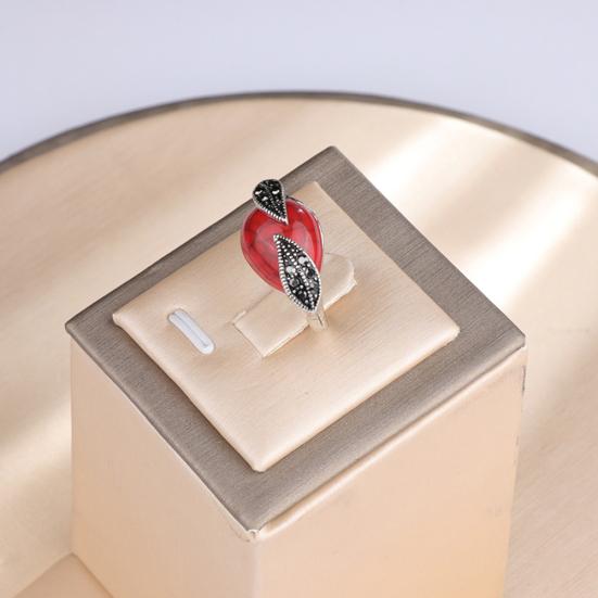 Винтажный лист с подвеской из искусственной бирюзы, ожерелье, кольцо, серьги на спине, комплект ювелирных изделий