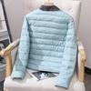 Lightweight Down Cotton Jacket, Women's, Short, Autumn and Winter, Inner Lining Cotton Jacket, Round Neck, V-neck, Two-piece Cotton Jacket, Outerwear