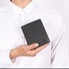 SEPTWOLVES Men's Vertical Wallet, Genuine Leather with Multiple Card Slots, Prolonged, Black