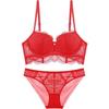 Clearance Sale Sexy Underwear French Small Breasts Gather Anti-Sagging Large Size Red Natal Year Lace Bra