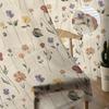 Retro Floral Wildflowers Transparent Curtains for Bed Chamber Living Room Decoration Window Panel Curtain Perfect for Cooking Area Netting Voile