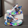 Милые светящиеся детские спортивные туфли 2025 весна новые для мальчиков и девочек средних и больших детей спортивные и повседневные сетчатые