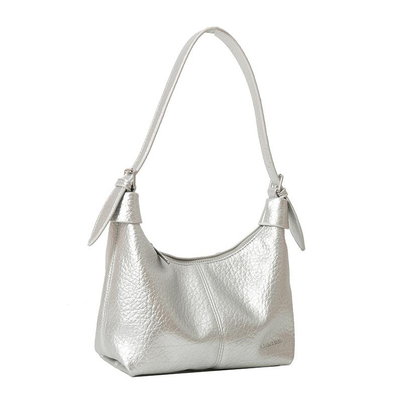 New Fashion Women's Underarm Shoulder Bags Textured Soft Leather Crossbody Bag French Vintage Simple Handbags