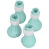 Silicone AntiScratch Cat Shoes Boots Cat Nail Cover Paw Protector for Bathing Shaving(Mint Green )
