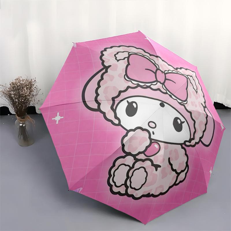 1 шт. Автоматический складной зонт My Melody, Железный каркас, Уличный зонт для фестивалей, Путешествий, Ежедневного использования, Подарок для фанатов. Q01