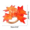 12pcs Creative Simulation Maple Leaf Napkin Buckles Modern Western Hotel Napkin Ring Serviette Ring for Dining Table
