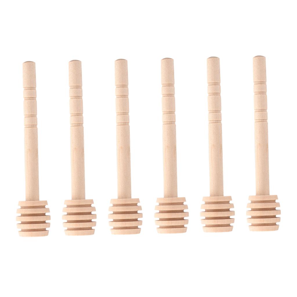 50Pcs/set Household Wooden Jam Honey Dipper Jar Dispensing Collecting Stirring Rod Stick 10cm