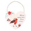 Gran Robin Heart Plaque