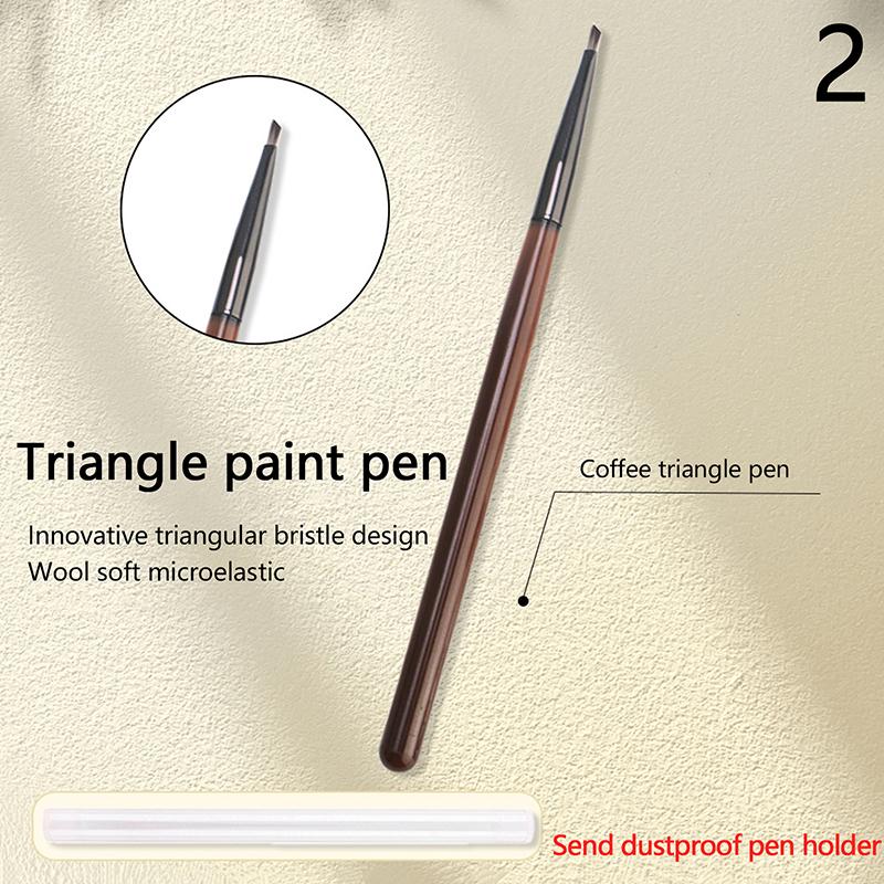 1 шт. Треугольная кисть для рисования, кисть для нейл-арта, французские линии, полоски, сетка, цветок, бабочка, треугольная кисть для рисования, инструменты для маникюра