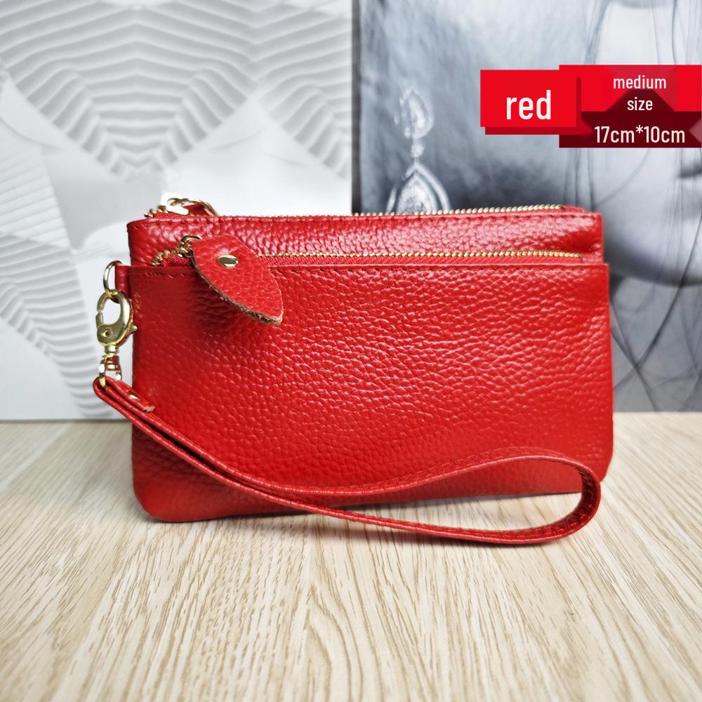 Женский многофункциональный кошелек-клатч на запястье из натуральной кожи в корейском стиле