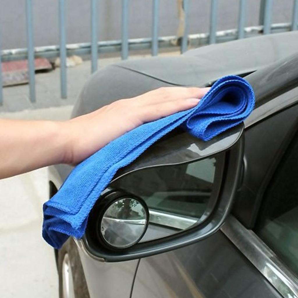 Полотенца из микрофибры Синие (12 дюймов x 12 дюймов) (Пакет из 20) Безопасный для автомойки, уборки дома, мытья, полотенце-дастер