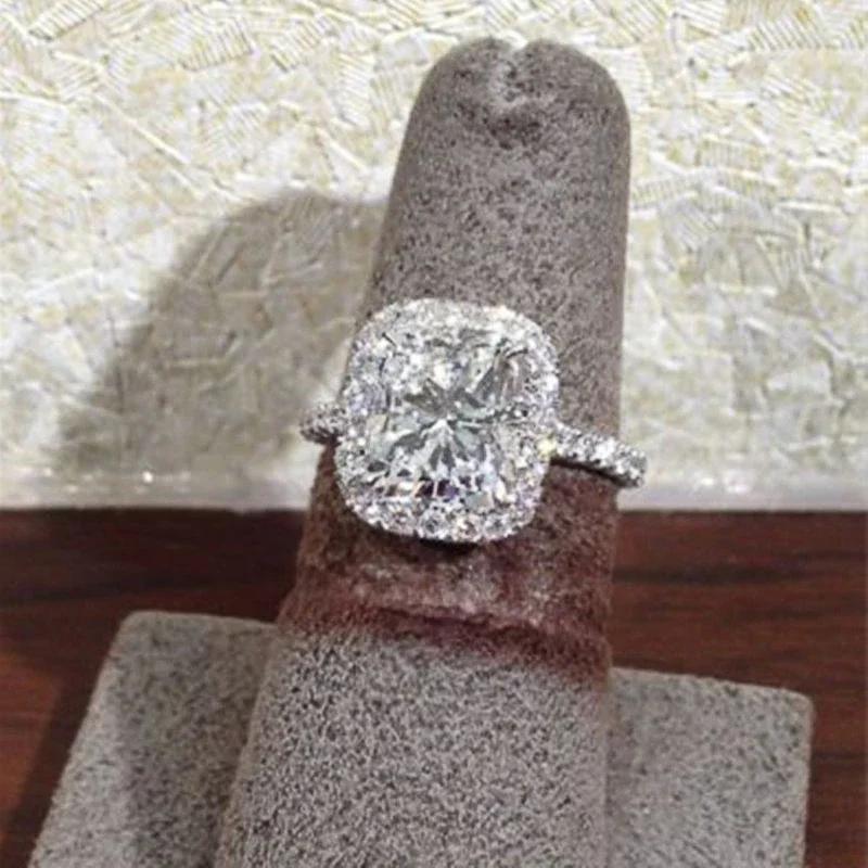 Роскошные сверкающие кольца с кубическим цирконием для женщин, блестящие, великолепные, вечные свадебные украшения, изящные аксессуары для пальцев