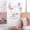 2024 New Wall Sticker Rabbit Cloud Balloon Star Wall Sticker Background Children's Room Decoration Wall Sticker Self Adhesive