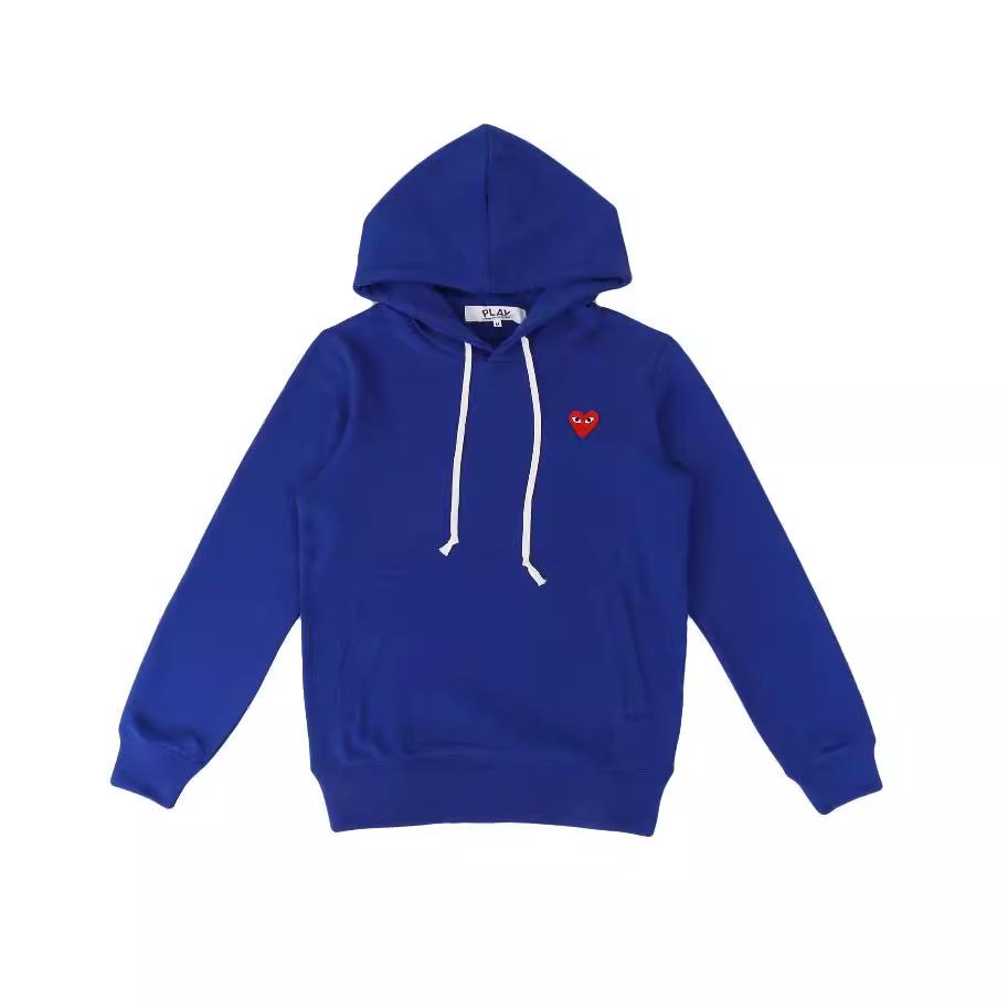 HEYPLAY Trendy Unisex Heart Terry Hoodie - Red Heart Classic Pullover