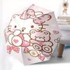 Hello Kitty,Cute Automatic Folding Umbrella-Simple 8-Rib Design, Bright Cartoon Pattern, Durable Iron Frame, Suitable For Travel, Outdoor, B