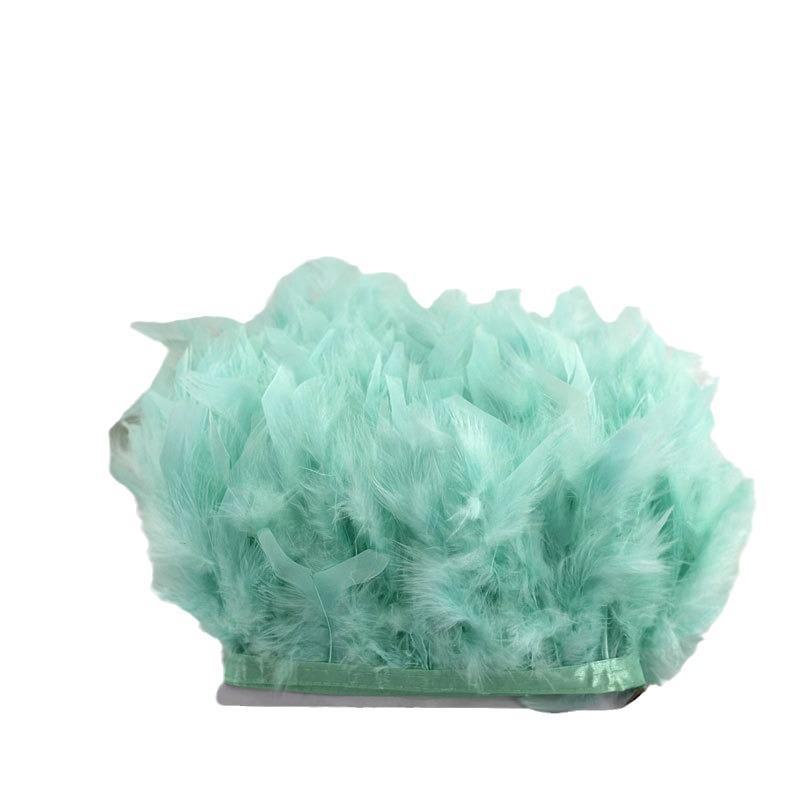 Red Lace Net Turkey Feather Strips for DIY Handmade Wedding Dance Costumes and Decorations