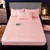 Bed Sheet Mattress Pad Protector Cover Breathable Noiseless Quilting Process Thicken Solid Color Modern Style No Pillowcase