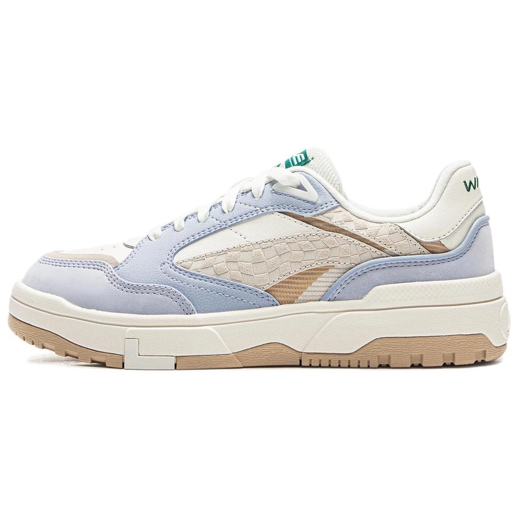 Li Ning Wave LOW Устойчивые к истиранию и легкие Низкие кеды для скейтборда Женские Бело-синие AGCV264-5