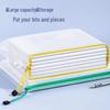 Deli A4 Transparent Mesh Zipper File Bags