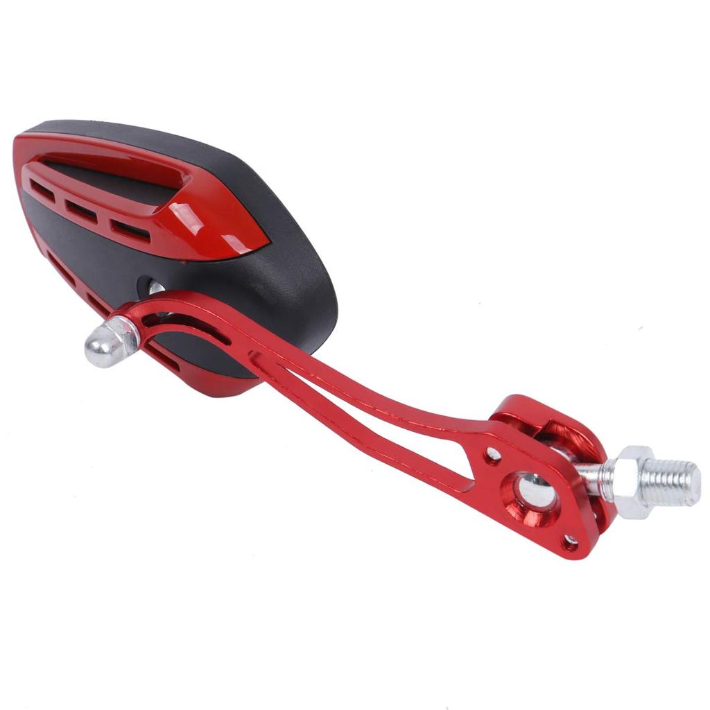 Зеркало мотоциклетное Cure NS1, Кастомные детали, Стеклянное зеркало, Красный, Спорт, Легкий, Прочный, Долгая деформация, Многоугольник, 10 цветов, Majesty Barrios