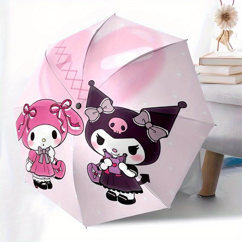 1pc My Melody Kuromi Halloween Friendship Umbrella with Plastic Handle,Suitable for All Seasons Home Travel Outdoor UmbrellaSanlio014