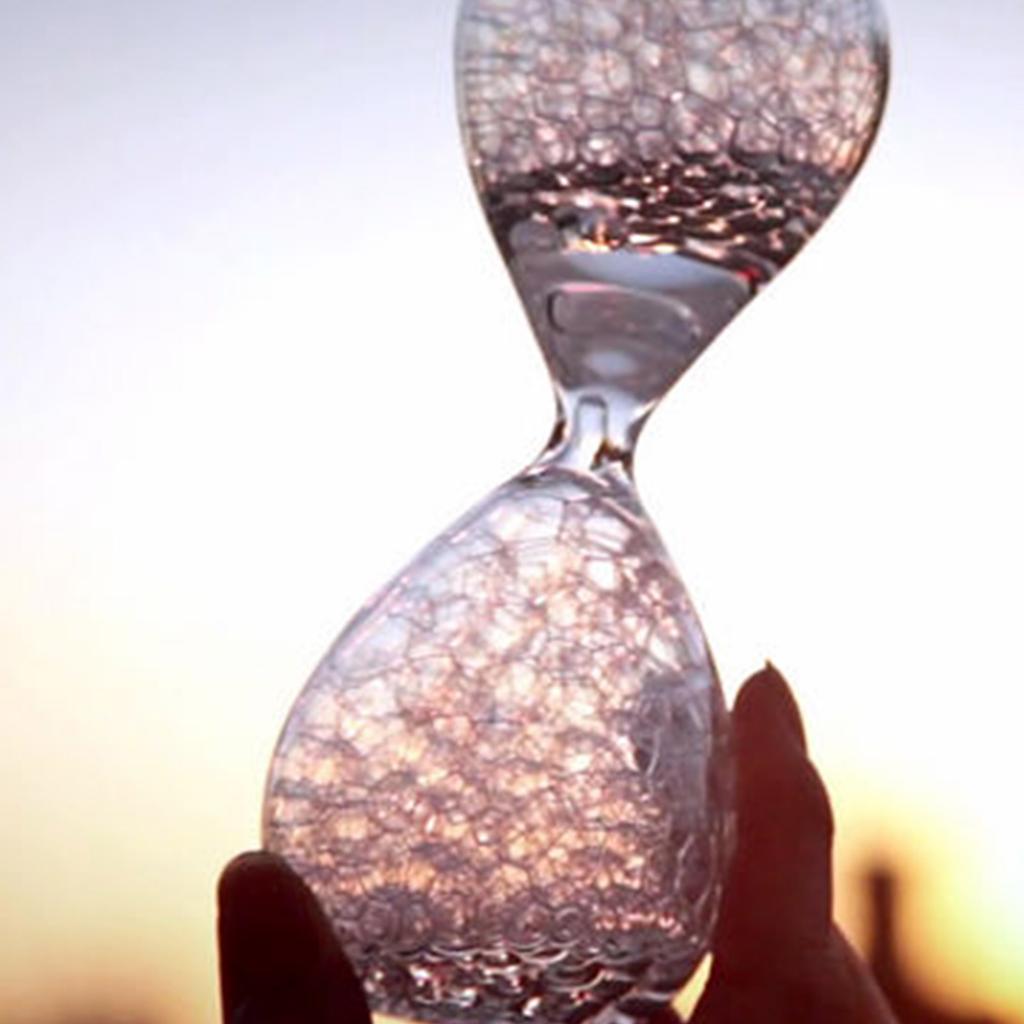 Элегантные стеклянные песочные часы с перетекающими пузырьками, светящиеся в темноте, декоративный таймер для гостиной