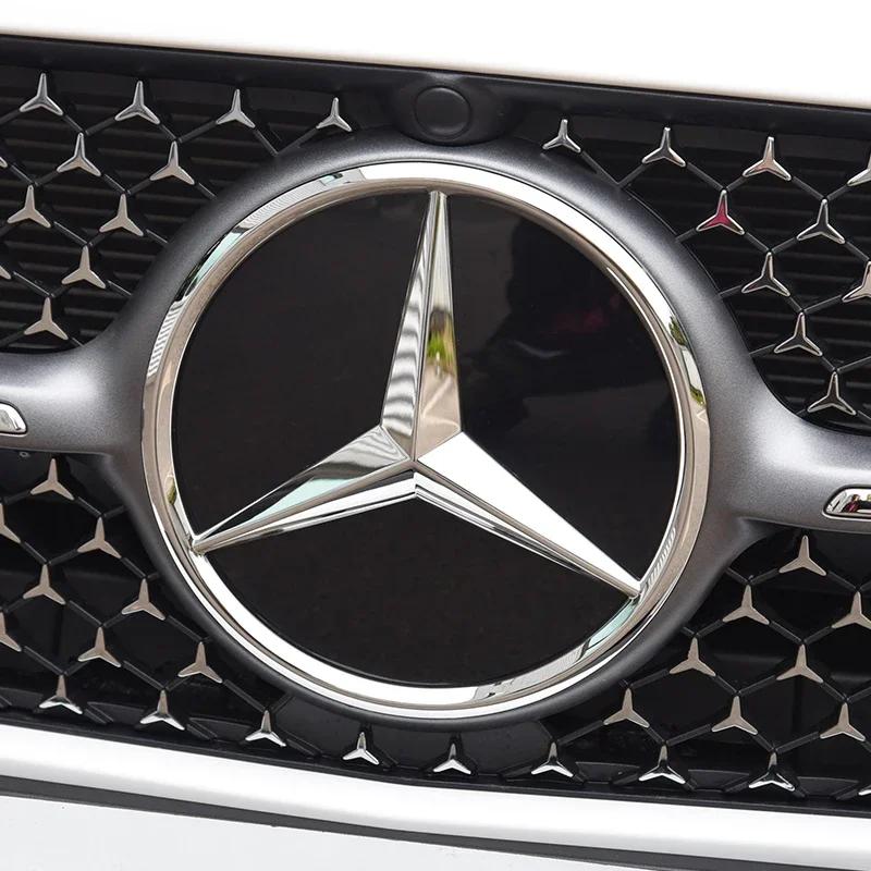 AABIC1 3D 188mm Front Grille Star Logo Emblem Badge For Mercedes-Benz C Class 2014-2018 GLC Car Emblems1