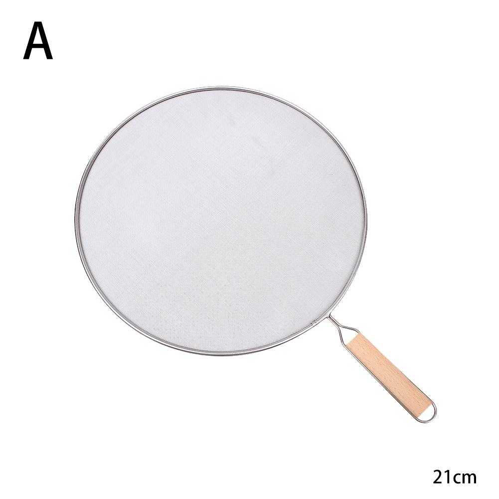 Дуршлаг из нержавеющей стали с деревянной длинной ручкой, подвесным ушком, крышкой для жарки в масле и приготовления пищи, сито с мелкой сеткой, кухонные инструменты