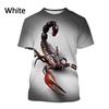 Summer Scorpion 3d Printed Men T-shirt Fashion Personality Carnivore Unisex Casual O-Neck Animal Short-sleeved Tops Streetwear
