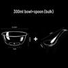 Disposable Plastic Crystal Bowls with Spoons - 100 Sets
