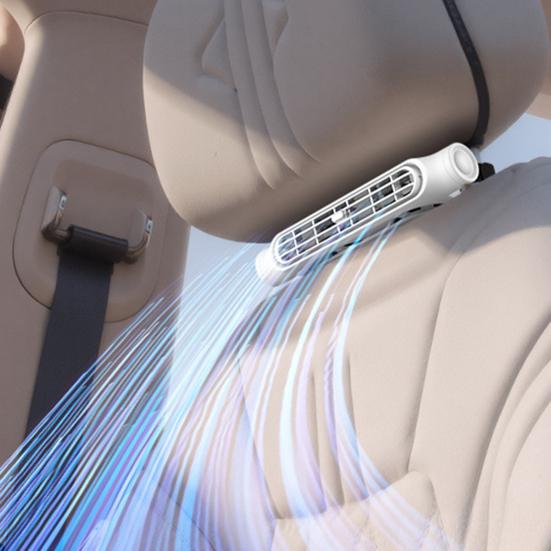 Вентилятор для автокресла для заднего пассажира Мини Портативный USB Вентилятор для охлаждения заднего сиденья Детский Детский Тихий Вентилятор на шею для Автомобиля Фургона Автодома Грузовика
