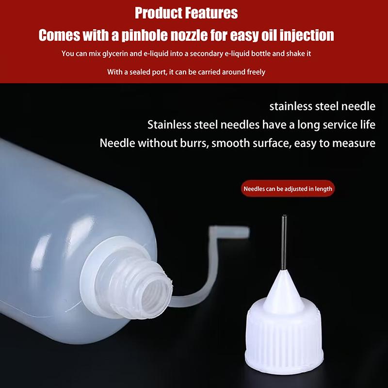 Diy Quilling Tool Empty Needle Tip Glue Bottle With Black Cap Liquid Dropper Containers With Silicone Rings For Crafting