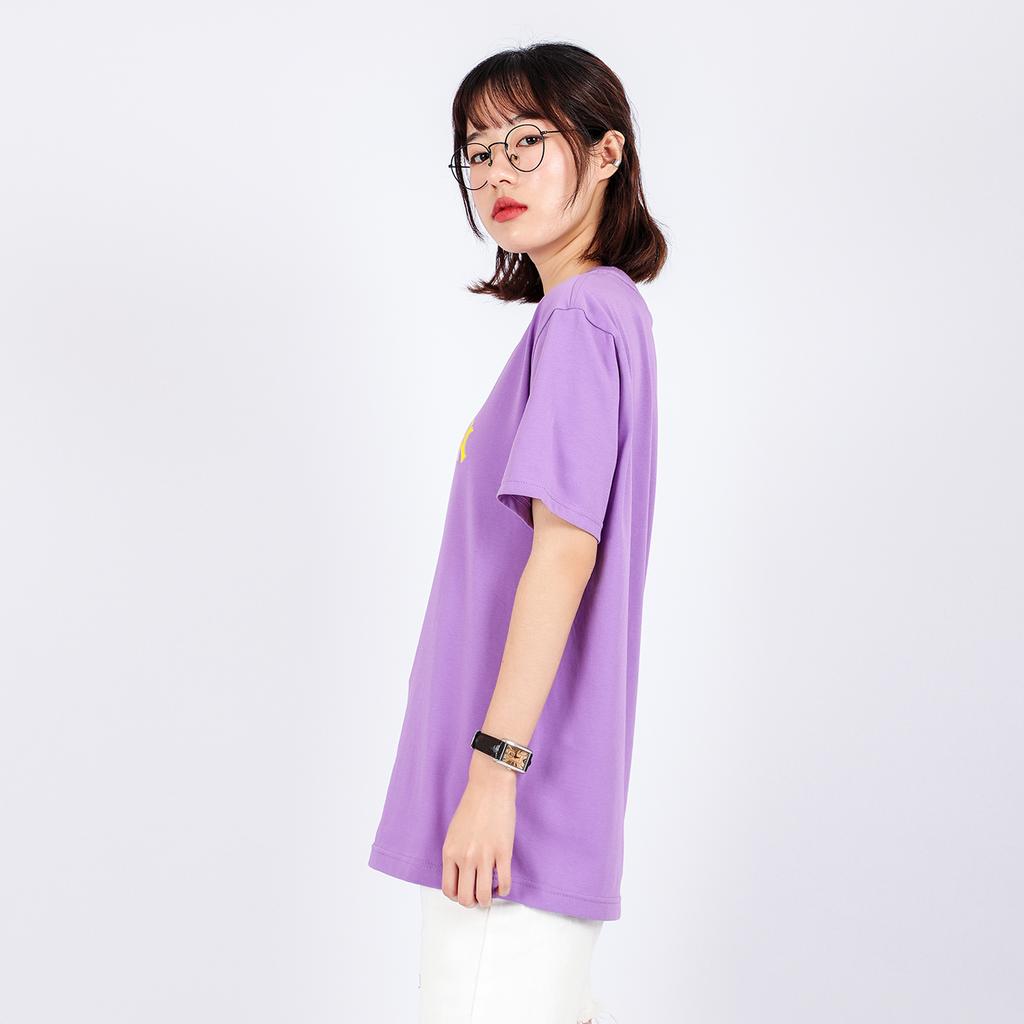 New MLB Set in Sleeve T Shirt Unisex Purple 31TS11131-50V
