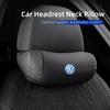 Car Seat Headrest Leather Head Support Protector Cushion For VW GTI Polo Passat Scirocco Golf Tiguan Jetta T-ROC Touareg Touran zr0